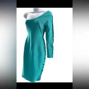 MARCIANO LOS ANGELES Teal Stretch Bodycon Dress Medium